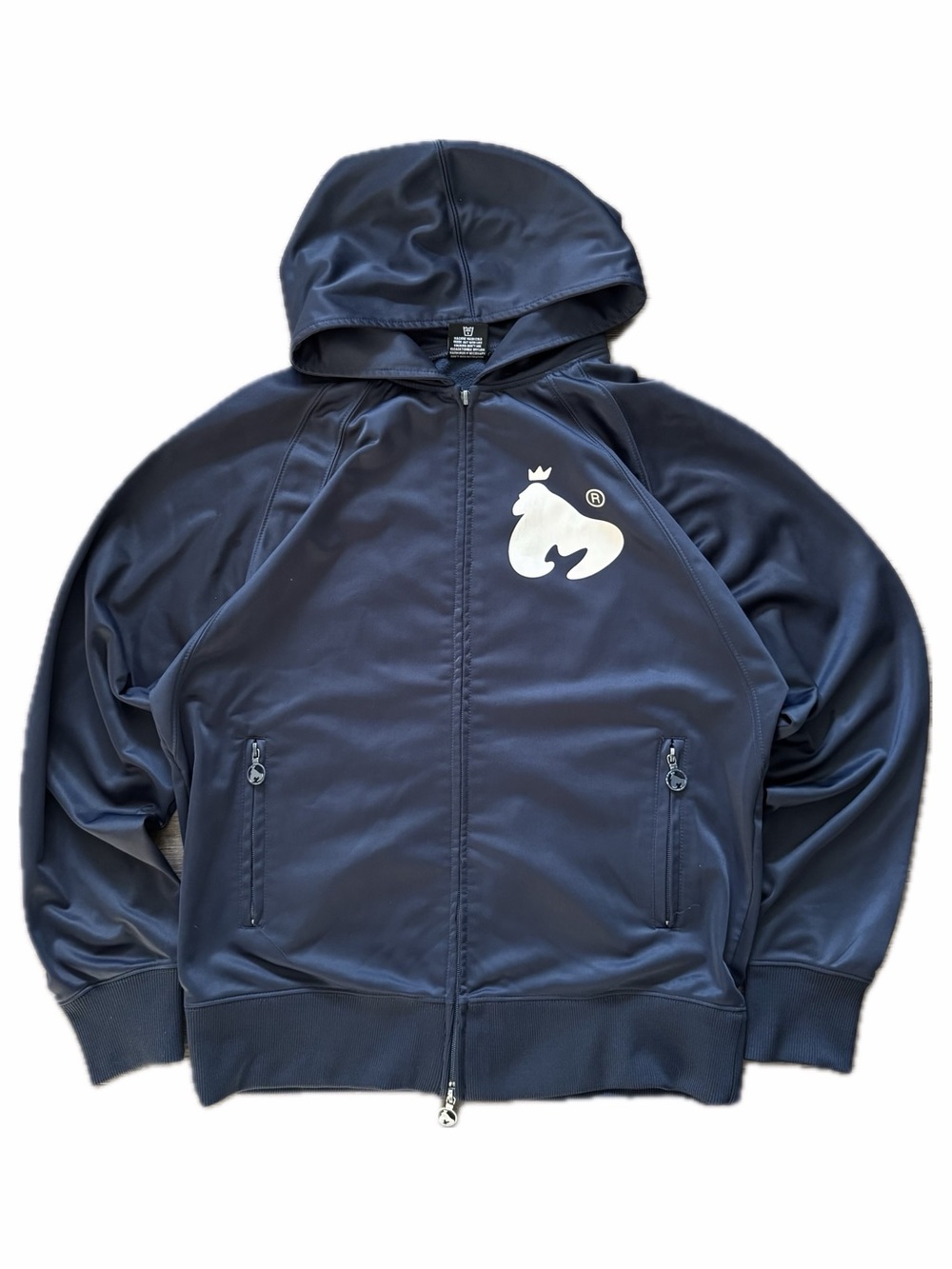 Money Retro Zip Hood in Patriot Blue